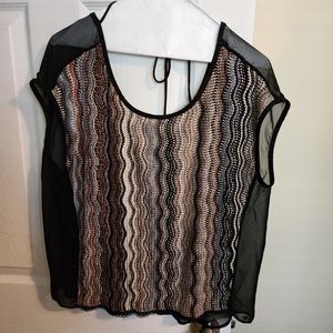 Sheer back stitched top